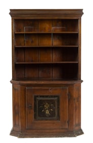 19TH C. SWEDISH PAINT DECORATED CUPBOARD.