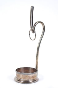 HARRISON BROTHERS & HOWSON SILVER WINE BOTTLE HOLDER.