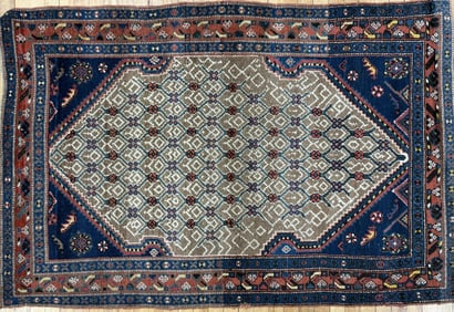 ANTIQUE TURKISH CAMEL HAIR RUG.