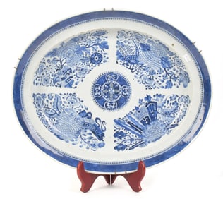 18TH C. CHINESE PORCELAIN FITZHUGH PLATTER.
