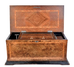 19TH C. HENRI GAUTSCHI & SONS CYLINDER MUSIC BOX.