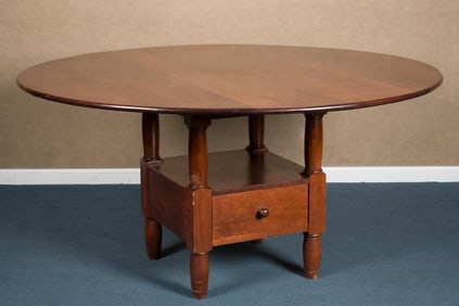 GOOD CUSTOM CHERRY DINING TABLE.