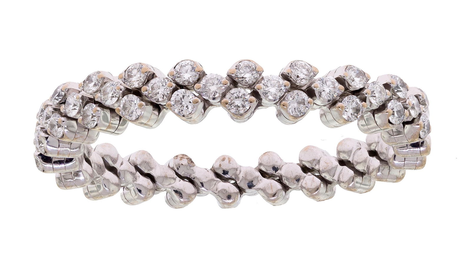 18K WHITE .50 CT. TW. GOLD DIAMOND BAND. (1 of 10)