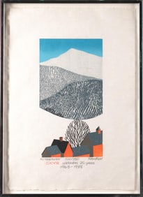 SABRA FIELD WOODBLOCK, HILL FARM WINTER (2 OF 3).