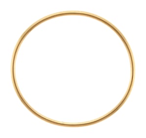 14K SOLID YELLOW GOLD BANGLE BRACELET.