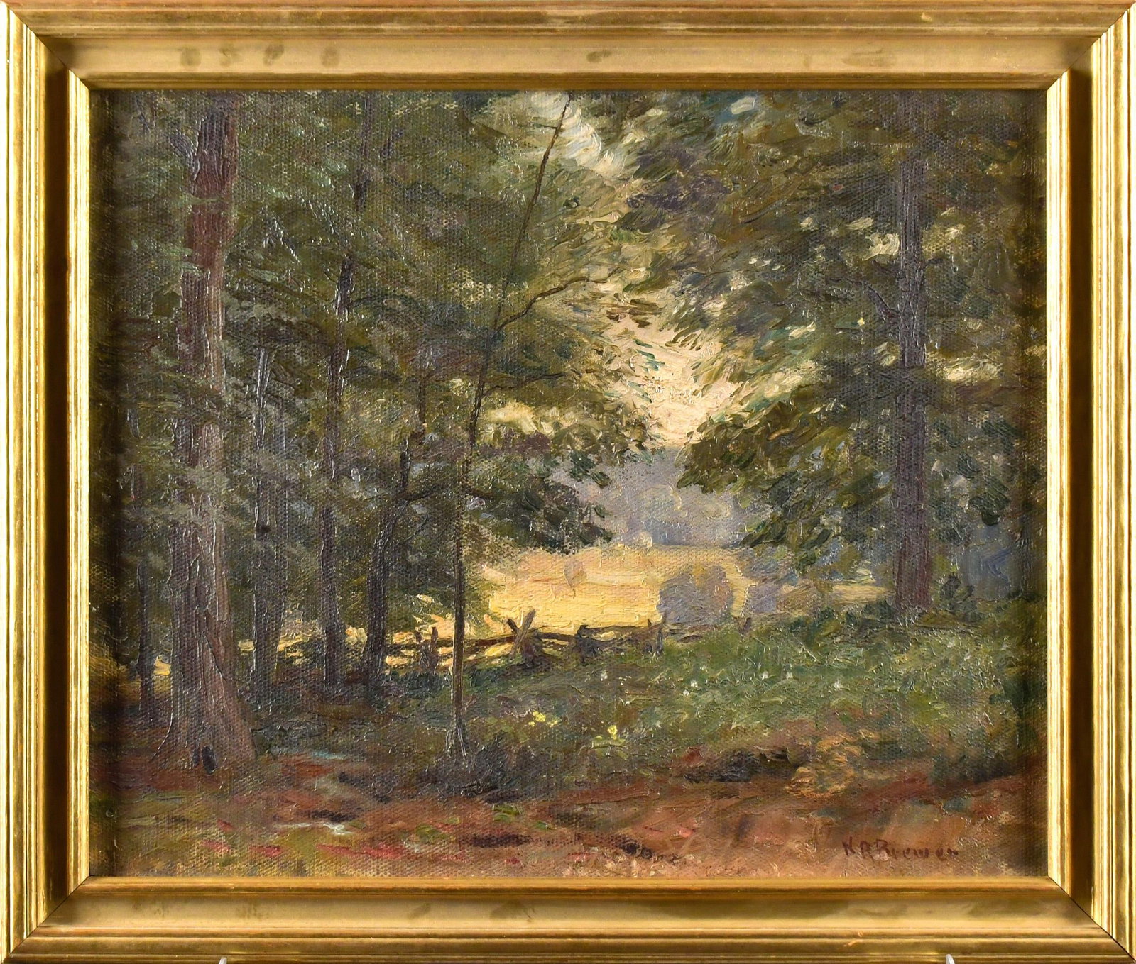 NICHOLAS RICHARD BREWER OIL, FOREST’S EDGE. (1 of 9)