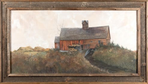 CHARLES H. CHAMBERLAIN OIL, NEW ENGLAND BARN.