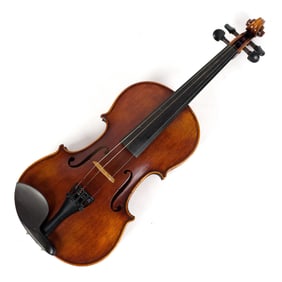 ANDREAS EASTMAN VIOLIN WITH TWO BOWS.