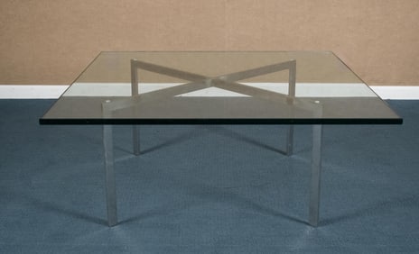 MIES VAN DER ROHE FOR KNOLL, BARCELONA TABLE.