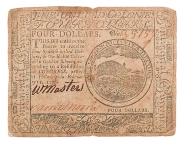 18TH C. AMERICAN COLONIAL PAPER CURRENCY.
