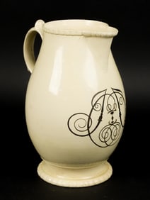 ANTIQUE STAFFORDSHIRE CREAMWARE PITCHER.