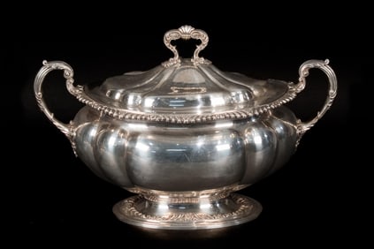 IMPRESSIVE GORHAM STERLING COVERED TUREEN.