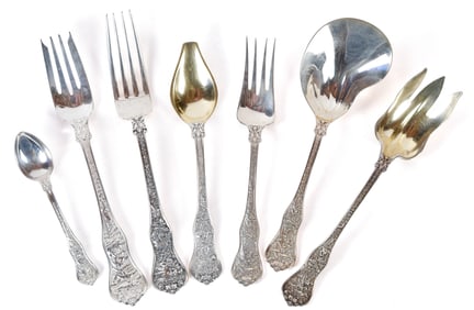 TIFFANY & CO. OLYMPIAN STERLING FLATWARE.