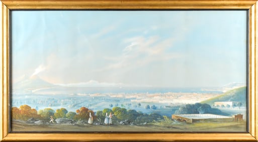 ANTIQUE ITALIAN GOUACHE, NAPLES.