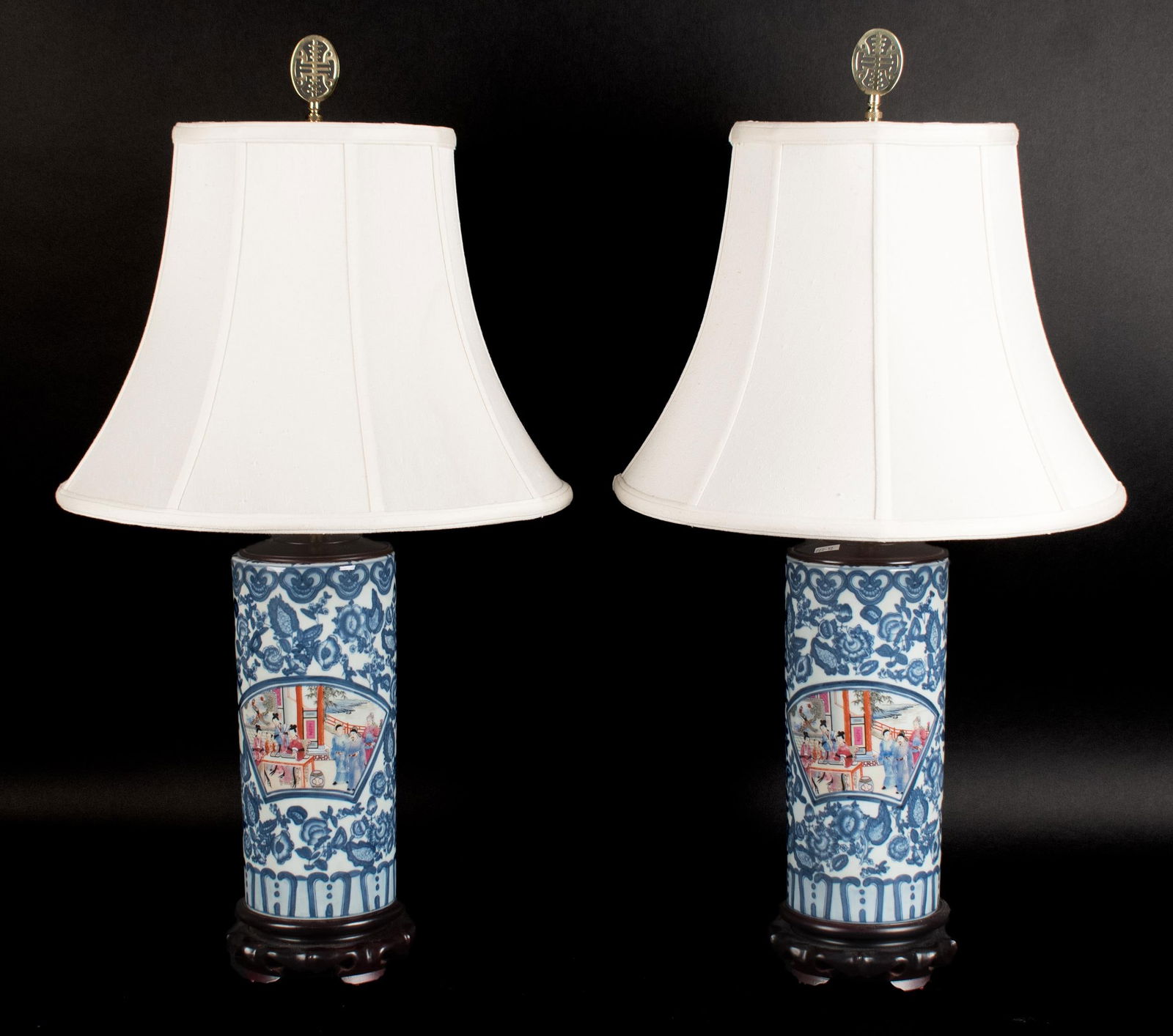 PR. 20TH C. CHINESE PORCELAIN LAMPS. (1 of 9)