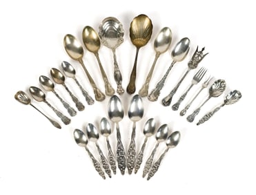ASSORTED STERLING FLATWARE, 24 PCS.
