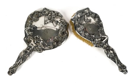 WILLIAM KERR STERLING DRESSER SET, 2 PCS.