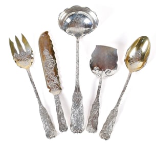 GORHAM ST. CLOUD STERLING SERVING UTENSILS, 5PCS.