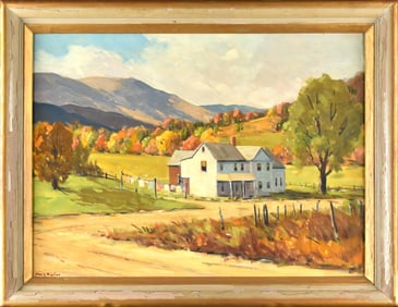 MARY PORTER BIGELOW OIL, NEW ENGLAND COUNTRYSIDE.