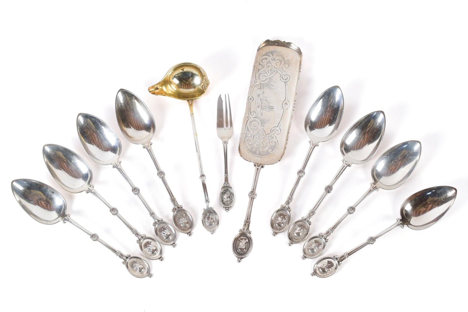 ANTIQUE MEDALLION STERLING, INCLUDING WENDT, 11PCS. (1 of 17)