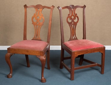 TWO 18TH C. MA SIDE CHAIRS.
