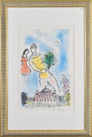 MARC CHAGALL PRINT, DANS CIEL DE OPERA.
