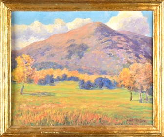 CHARLES M. COX OIL, LANDSCAPE.