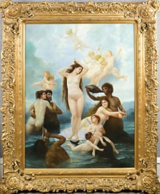 BIRTH OF VENUS AFTER WILLIAM ADOLPHE BOUGEREAU, COPY.