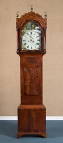 19TH C. ENGLISH ROCKING SHIP TALL CLOCK.