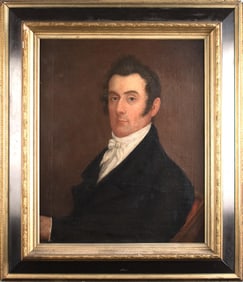 19TH C. OIL, DANIEL BROWN OF PORTSMOUTH NH.