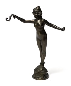 FRANZ IFFLAND METAL FIGURAL WATCH HOLDER.