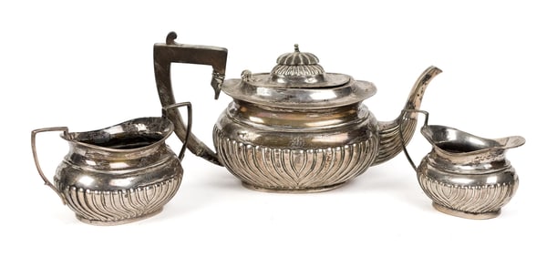 ENGLISH STERLING TEA SET, 3 PCS.