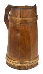 ANTIQUE WOODEN NOGGIN/STEIN.