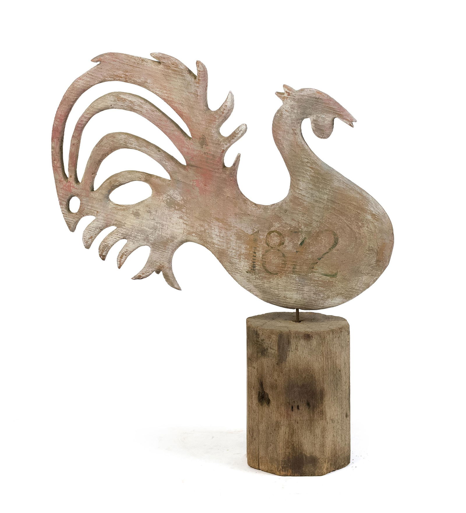 GOOD ANTIQUE FOLK ART ROOSTER WEATHERVANE.