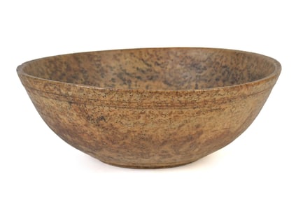 18TH C. ELM BURL WOOD BOWL.