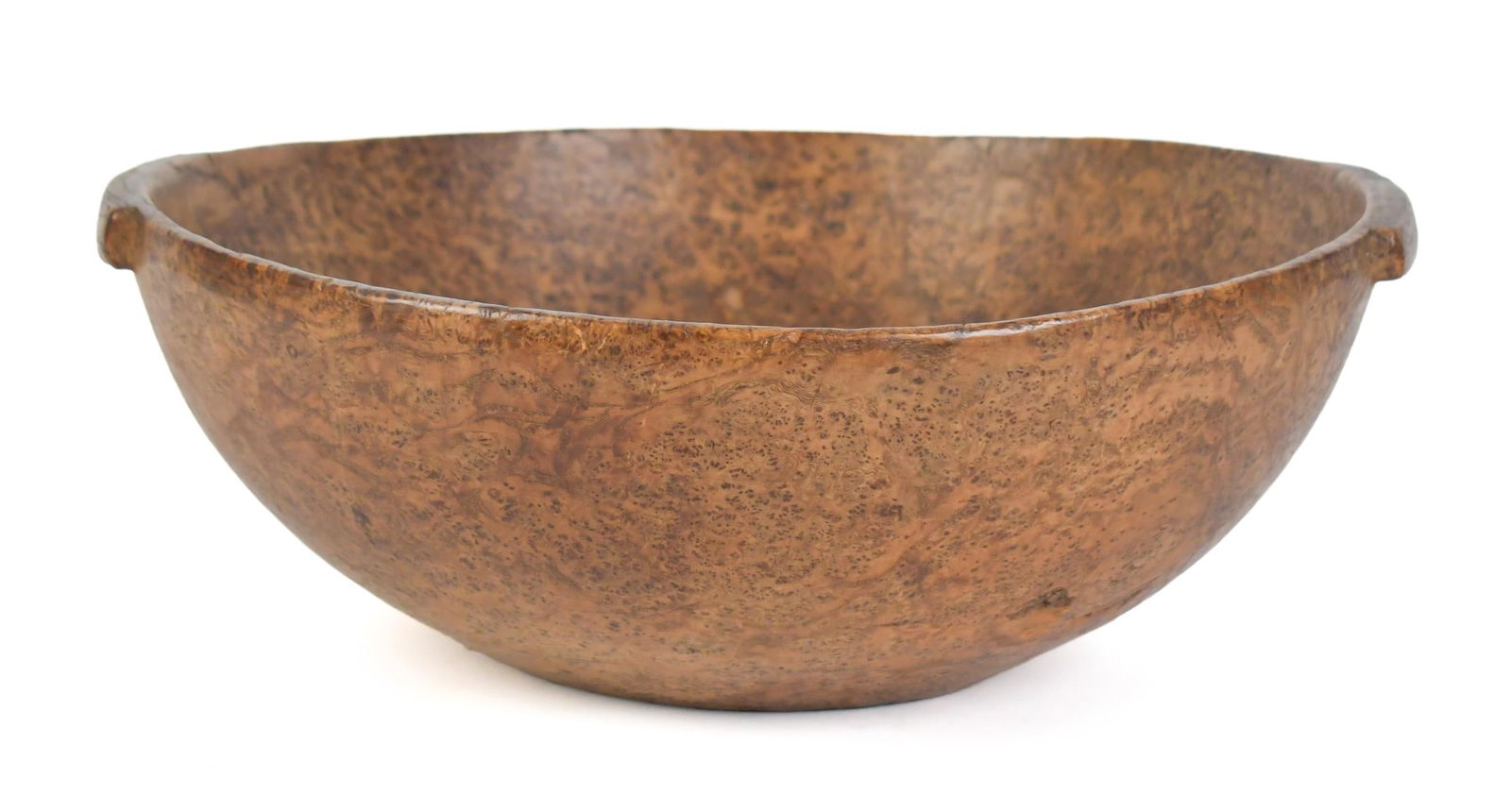 GOOD 18TH C. NORTHERN WOODLANDS BURL BOWL. (1 of 7)