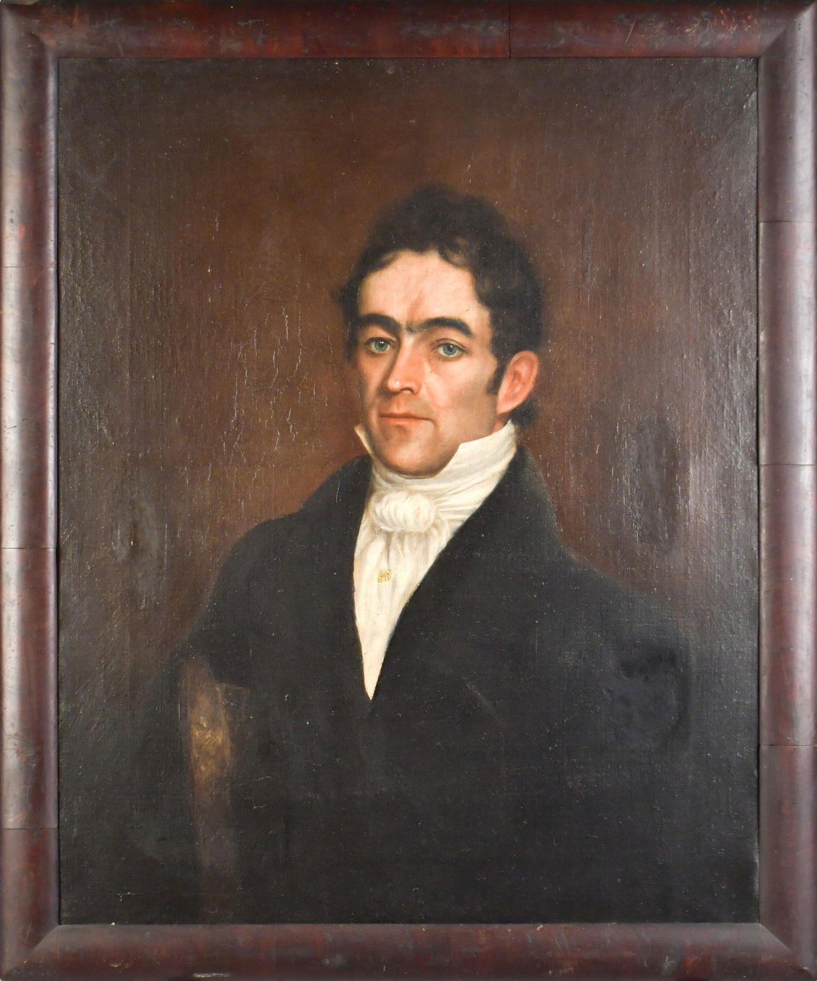 19TH C. AMERICAN SCHOOL PORTRAIT PAINTING W/ HISTORY (1 of 8)