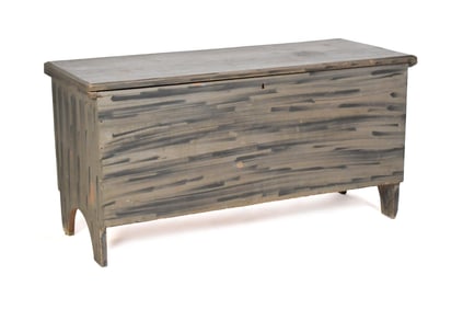 19TH C. PAINT DECORATED BLANKET BOX.