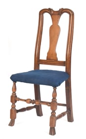18TH C. QUEEN ANNE SIDE CHAIR.