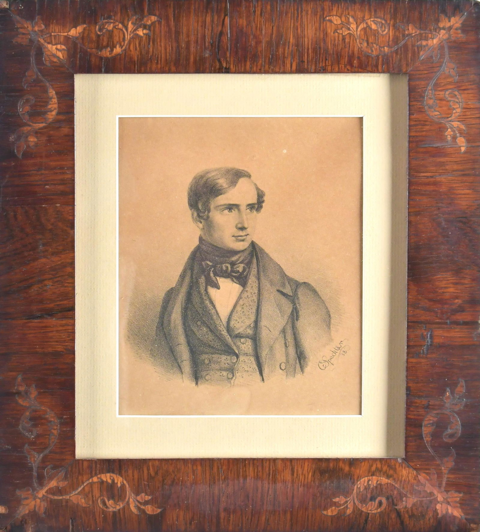 19TH C. GRAPHITE SKETCH, AUGUSTUS THORNDIKE. (1 of 10)