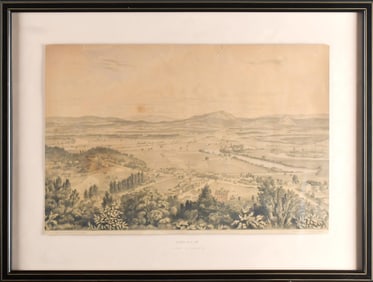 ANTIQUE B.F. NUTTING LITHOGRAPH, NEWBURY, VT.