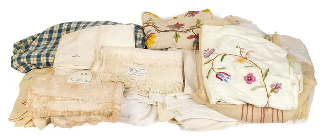 19TH NH LINEN AND BEDDING.