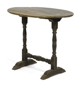18TH C. TRESTLE TABLE, LILLIAN COGAN PROV.
