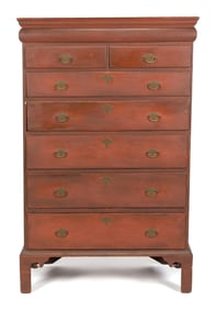 FINE 18TH C. TALL CHEST, MARY ALLIS PROV.