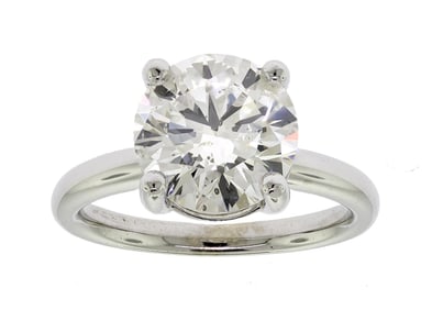 14K GOLD 3.25 CT. DIAMOND SOLITAIRE RING.