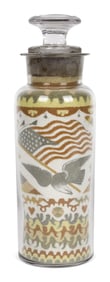 RARE A. CLEMENS PATRIOTIC SAND BOTTLE.