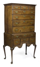 FORBES FAMILY BOSTON QUEEN ANNE HIGHBOY.