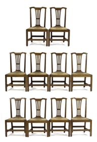 TEN FEDERAL PORTSMOUTH NH CHAIRS.