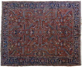 ANTIQUE ORIENTAL HERIZ RUG.