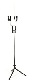 18TH C. FLOOR DOUBLE RUSH LIGHT.